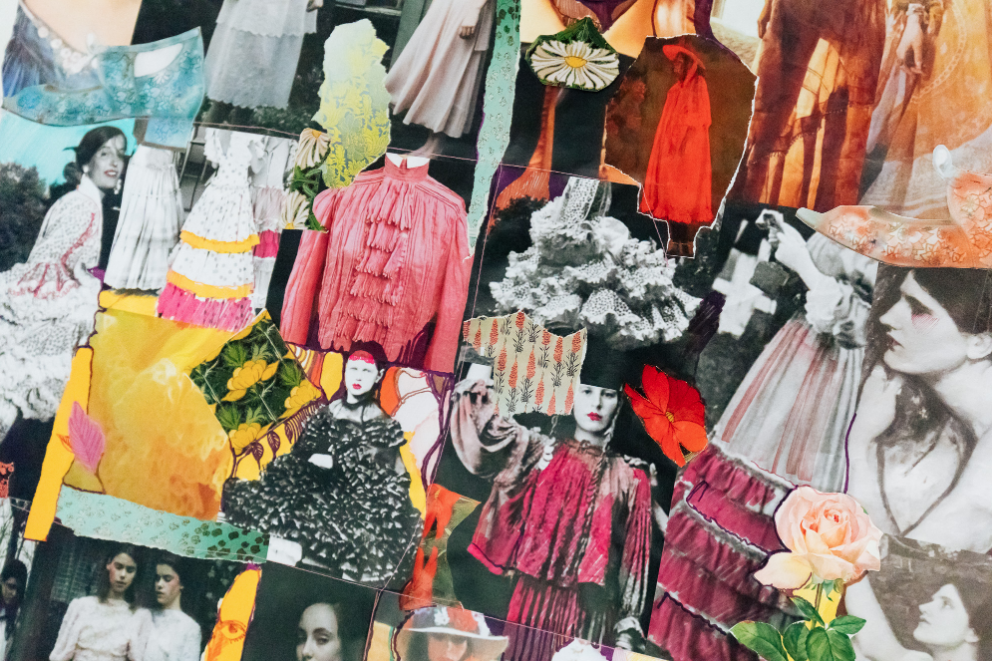 mood board of fashion images